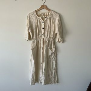 Zara TRF Midi Cream Dress Size Medium